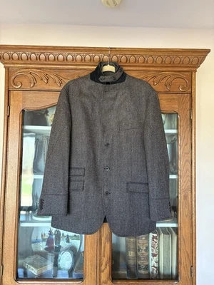 FLYNT Trybus-Rizzo 42R Herringbone Tweed Brown Wool/Cashmere Jacket - Image 1 of 4