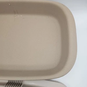 Pampered Chef Stoneware Lasagna Pan – 13x9 Beige Rectangle Baking Dish, USA Made - Picture 1 of 11