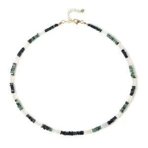 Cavill Silberhalskette 925 Sterling Vergoldet 51,47ct Opal Smaragd Damen - Bild 1 von 9