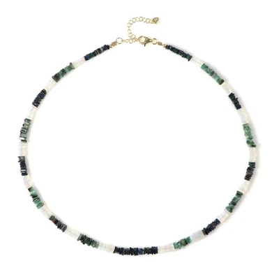 Cavill Silberhalskette 925 Sterling Vergoldet 51,47ct Opal Smaragd Damen - Bild 1 von 4