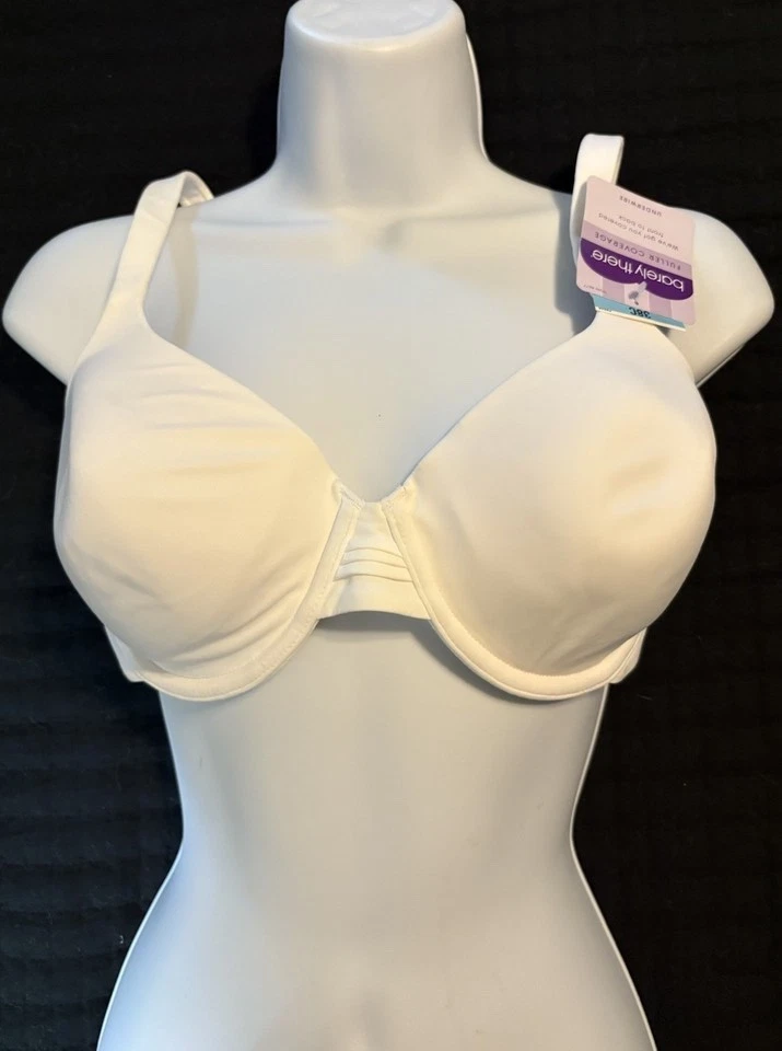 Sujetador 36a Barely There para mujer blanco cobertura completa con aros nuevo con etiquetas 4677 Foto 1 de 1