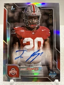 2025 Bowman Chrome U - REFRACTOR AUTO #BCA-JP James Peoples 1st 175/299 OSU - Picture 1 of 2