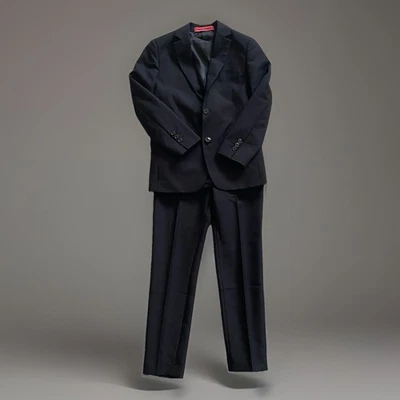 Marvelous World Boys Negro 3 Piezas Vestido Traje Conjunto Chaqueta Chaleco Pantalones Talla 8 Foto 1 de 4