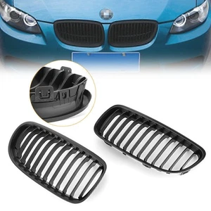 2x Black Front Grills Fit 2009-11 E90 LCI 3-Series Sedan & Wagon 323i 325i 328i - Foto 1 di 11