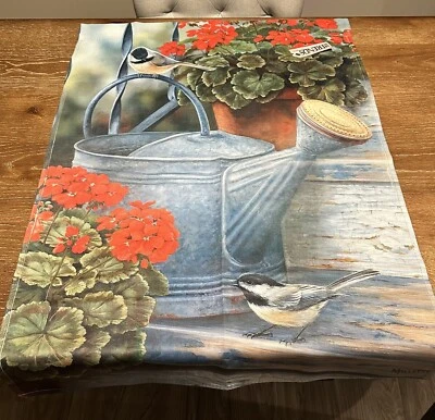 Large Garden Flag Flowers & Birds NWT Flag Trends By Carson - Изображение 1 из 3