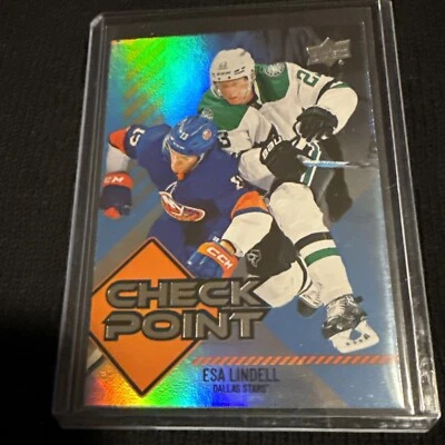 2024-25 Upper Deck Series 1 Checkpoint  CP-24 Esa Lindell #8/99 - Image 1 of 2