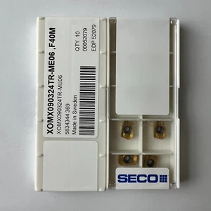 XOMX090324TR-ME06,F40M / SECO  Original genuine CNC alloy blade 10PCS - Picture 1 of 3