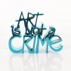 MR BRAINWASH Blue Art Is Not a Crime Limited Resin Sculpture #'d HAND SIGNED COA - Picture 1 of 3