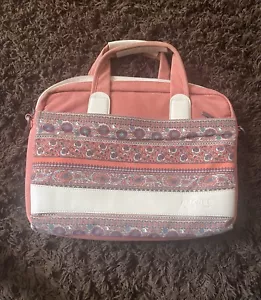 DACHEE Laptop Computer Bag Orange Floral Boho Design.. Messenger Case Sleeve - Picture 1 of 10