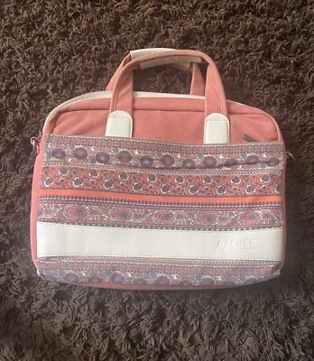 DACHEE Laptop Computer Bag Orange Floral Boho Design.. Messenger Case Sleeve - Image 1 of 4