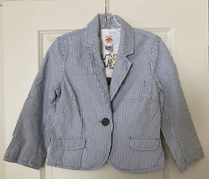 Old Navy Blue & White Striped Button Blazer-Girls Size S-New with Tags! - Picture 1 of 12