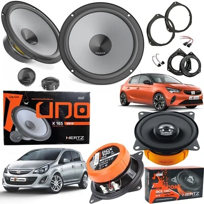HERTZ EVOTUNING Kit 6 Casse Altoparlanti Hertz K165+DCX100.3 Ant+Post per Opel Corsa D E 2006-19