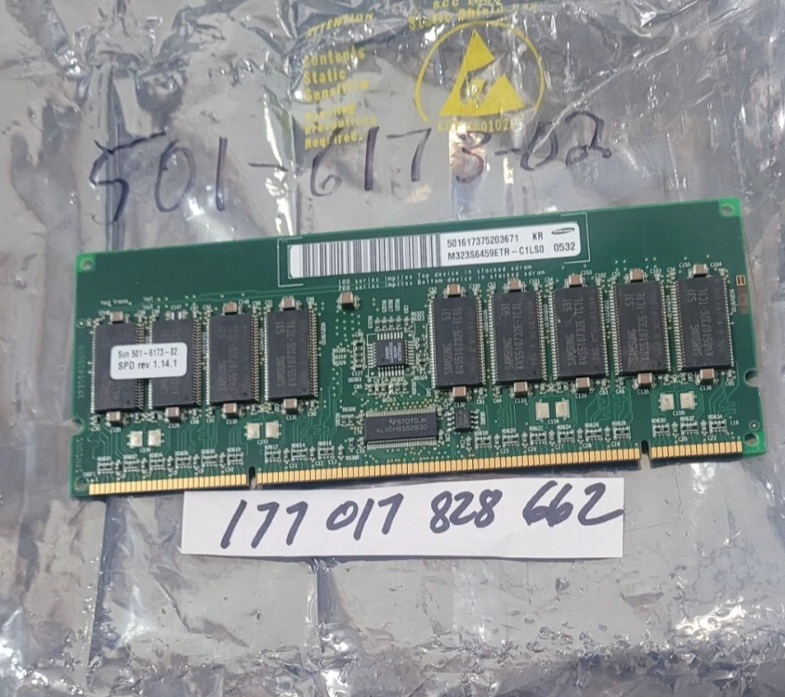 Sun 501-6173-02 SDRAM 1GB PC-100 Reg ECC 100Mhz RAM M323S66459ETR-C1LS0 - Image 1 of 1