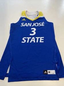 Game Worn Used adidas San Jose State Spartans SJSU Basketball Jersey Medium B #3 - Picture 1 of 4