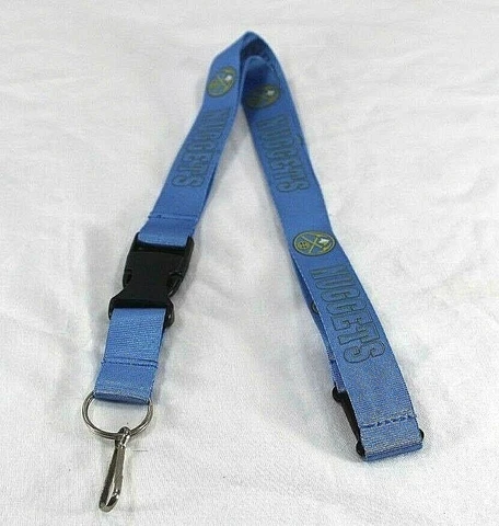 NBA Denver Nuggets Light Blue Lanyard Key Chain W/ Detachable Buckle Cover
