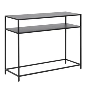 Newcastle Console Table | Matte Black Steel & Shelf | Fast UK Delivery - Picture 1 of 9