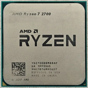 AMD Ryzen 7 2700 CPU Processors R7 3.2GHz 8 Cores 16MB Socket AM4 Max 4.1GHz - Picture 1 of 2