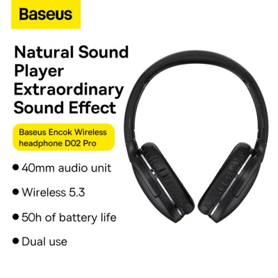 MARKENLOS Baseus Bluetooth Kopfhörer On-Ear Headset Stereo Bass Headphone HiFi Ohrhörer DE