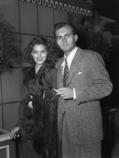 Actress Ava Gardner And Actor Helmut Dantine Attend An Event 1940s OLD PHOTO