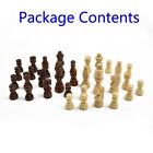 Portable Wooden Chess Pieces Handmade Carved Set 65mm King Fun Chess Game