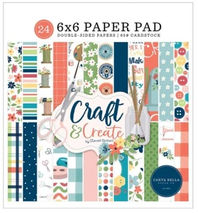 Carta Bella Paper CRAFT & CREATE Theme 6x6 Scrapbook Paper Cardstock Pad - Picture 1 of 1