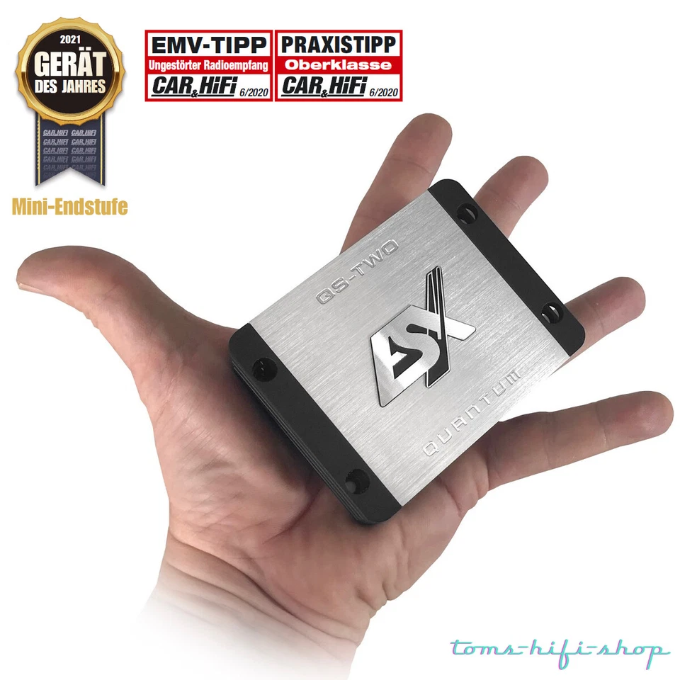 ESX QS-TWO 380 Watt Mini 2-Kanal Auto Verstärker digital Endstufe klein - Bild 1 von 4