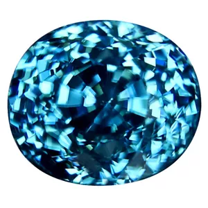 2.93 ct Very good Oval Cut (7 x 6 mm) Cambodian Blue Zircon Loose Gemstone - Picture 1 of 2
