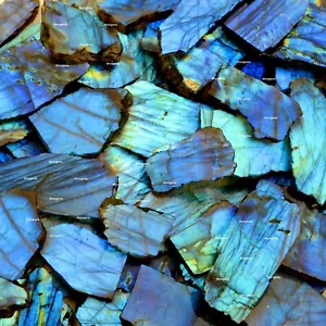 5 libbre lastra di fuoco blu labradorite fette di pietra preziosa naturale esemplare grezzo cristallo - Foto 1 di 12