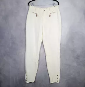 Ralph Lauren Black Label Equestrian Jodhpur Riding Pants Women 12 White Breeches - Picture 1 of 24