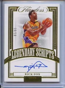 Panini Flawless - Excellence Signatures #EXS-RFX Rick Fox GOLD /10 AUTO - Picture 1 of 1