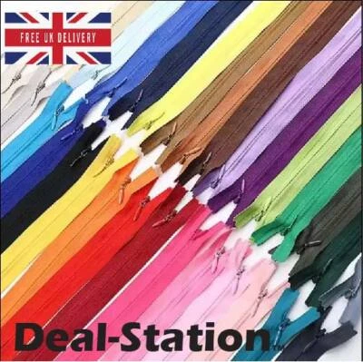 Invisible Nylon Zip Zips Zipper Concealed Closed End Sewing Inch 20cm up to 65cm - Image 1 of 3
