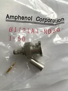 BNC Crimp plug B112A1-ND3G-1-50 50 ohm for RG-58CU cable 1pc £6.75 Z3679 - Picture 1 of 1