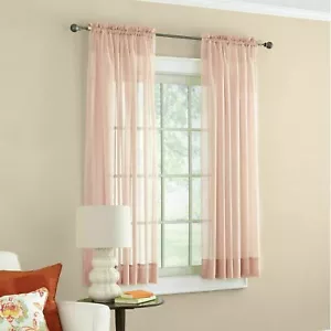 Mainstays Marjorie Sheer Voile Curtain Panel, 59x63 - Picture 1 of 4