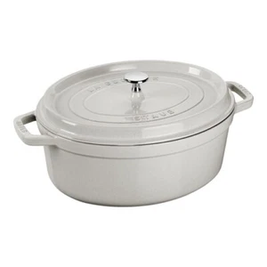 STAUB LA COCOTTE 37 cm oval Cast iron Cocotte white truffle - Picture 1 of 3