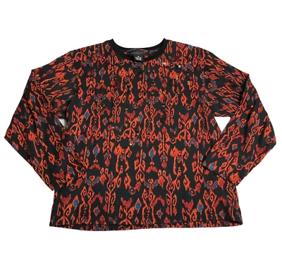 Top pequeño vintage Carole para mujer M adornado geométrico azteca suroeste boho Foto 1 de 4