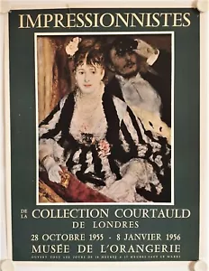 Affiche RENOIR Collection Courtauld 1955 Exposition Musée de l'Orangerie - Imagen 1 de 2