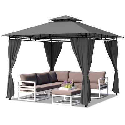 Gunji 3x3m Pavillon Gartenpavillon Garten Hinterhof-Pavillon Wasserdicht Stabil