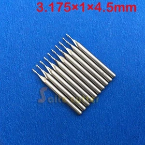 10pcs double Flute Carbide Mill Spiral Cutter Wood CNC Router Bits 3.175x1x4.5mm - Picture 1 of 1