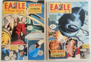 EAGLE/DAN DARE RARE LOT OF 2 POSTCARDS. SUPERB CONDITION. - Picture 1 of 5