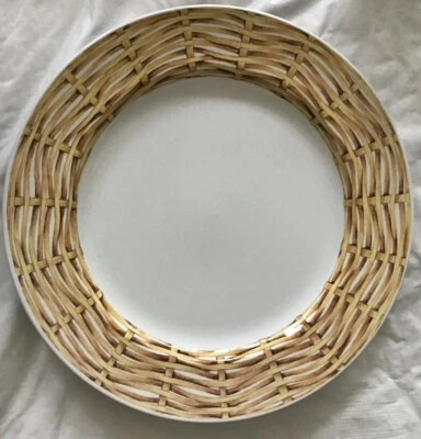 Spode English Weave Pattern 12 5/8" Plate Platter Charger Williams Sonoma 2006 - Image 1 of 3