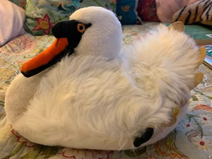 *VINTAGE* 1980 STEIFF Germany "Movi" 11" Mohair Swan 3247/26 - *RARE!* - Picture 1 of 8
