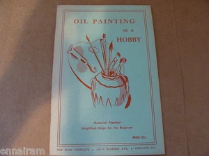 Folleto Guía de Materiales de Pintura al Óleo como Hobby Flax Co década de 1950 - Imagen 1 de 1