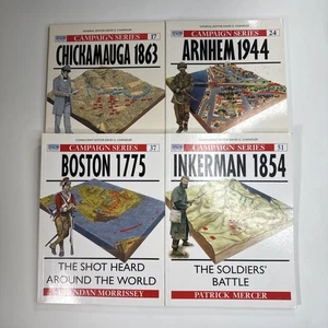Osprey Military CAMPAIGN SERIES 4 Book Lot 17 24 37 51 Chickamauga Boston Arnhem - Picture 1 of 9
