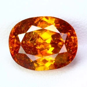 7,30 kt ICA zertifiziert erstaunlich oval 100 % natürlich gelblich orange Spanien Sphalerit - Bild 1 von 9