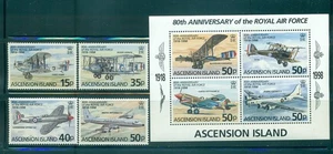 Ascension Is. - Sc# 697-701. 1998 80th Ann. Royal Air Force. MNH 16,10 $. - Bild 1 von 1