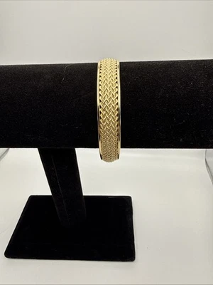 Brazalete de cuerda tejida de oro amarillo de 18 quilates Foto 1 de 4