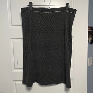 DKNY Skirt Pencil Black White Polka Dot Large - Picture 1 of 3