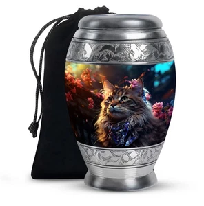 Cat Large Urn For Ashes Women Urns For Human Ashes Adult Female - Picture 1 of 4