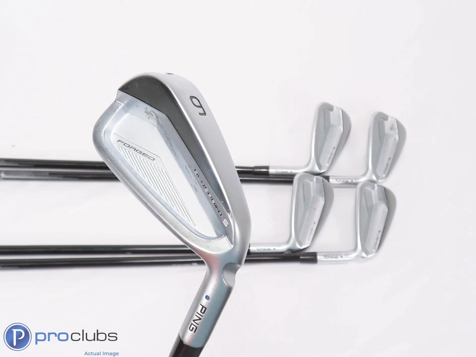 Nice Ping Blueprint S 6-PW IRON SET Blue Dot - MMT 105 Stiff Flex Graphite +1/2" - Image 1 of 4