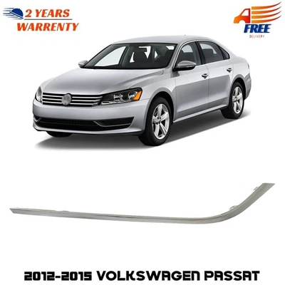 Front Bumper Trim Molding Passenger Side Chrome For 2012-2015 Volkswagen Passat - Imagem 1 de 4